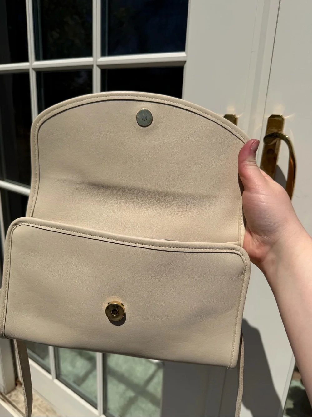 Coach Cream Leather Crossbody Bag